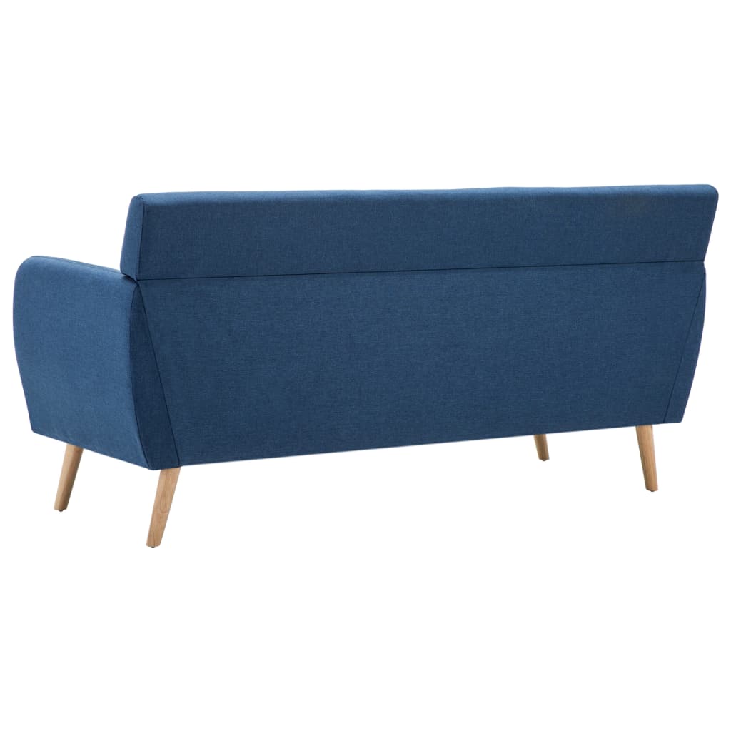 Canapé à 3 places revêtement en tissu 172x70x82 cm bleu - XIOS