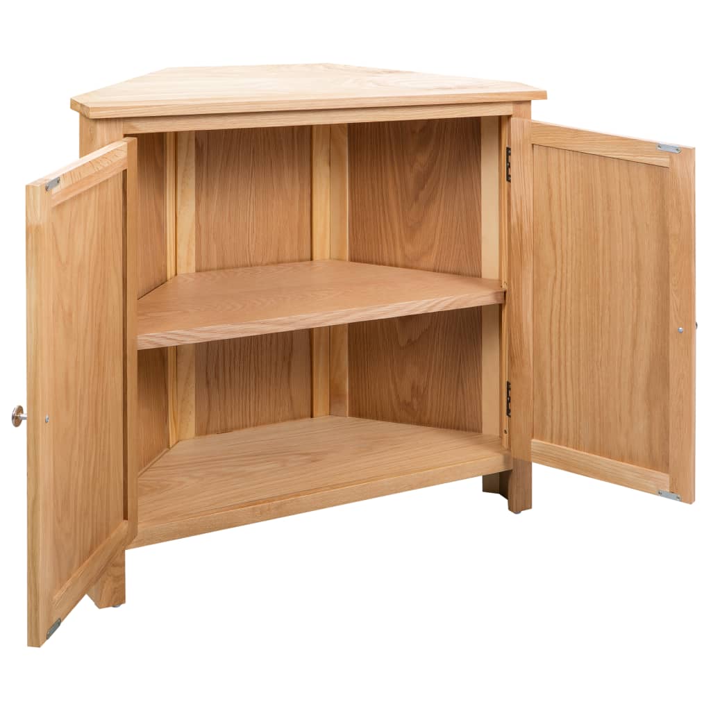 Armoire d'angle 80x33,5x78 cm Bois de chêne massif - XIOS