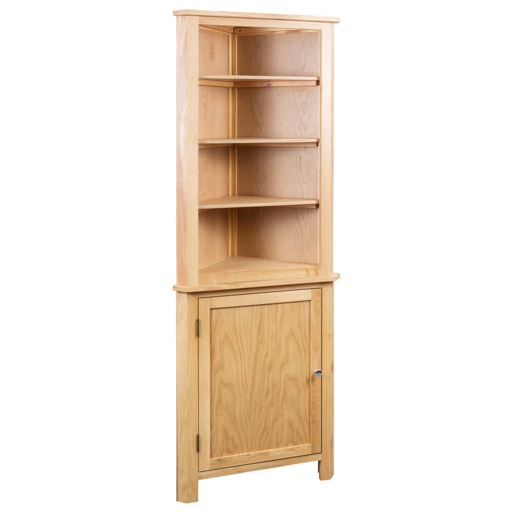 Armoire d'angle 59x36x180 cm Bois de chêne massif - XIOS