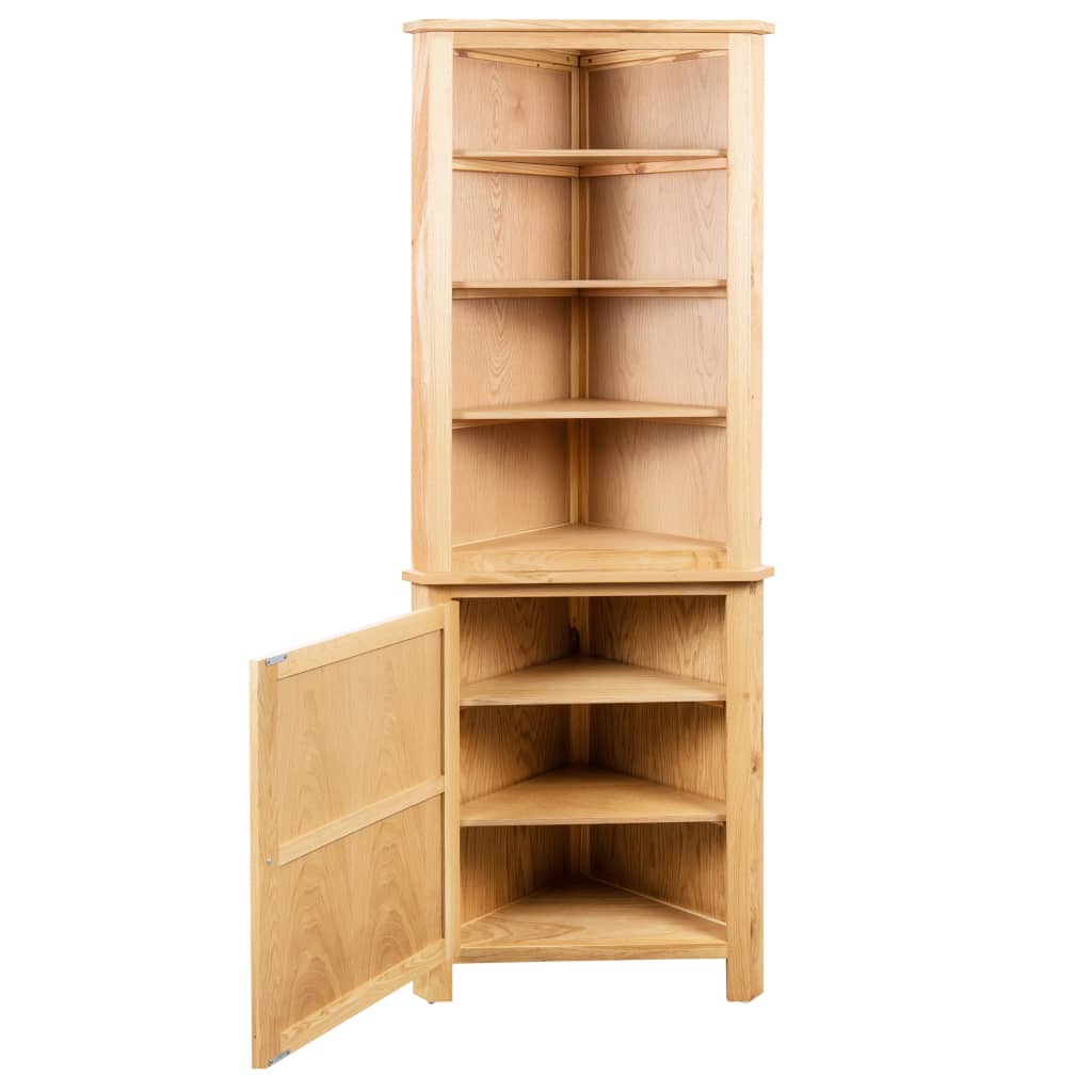 Armoire d'angle 59x36x180 cm Bois de chêne massif - XIOS