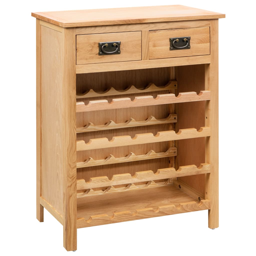 Casier à bouteilles 72 x 32 x 90 cm Bois de chêne massif - XIOS