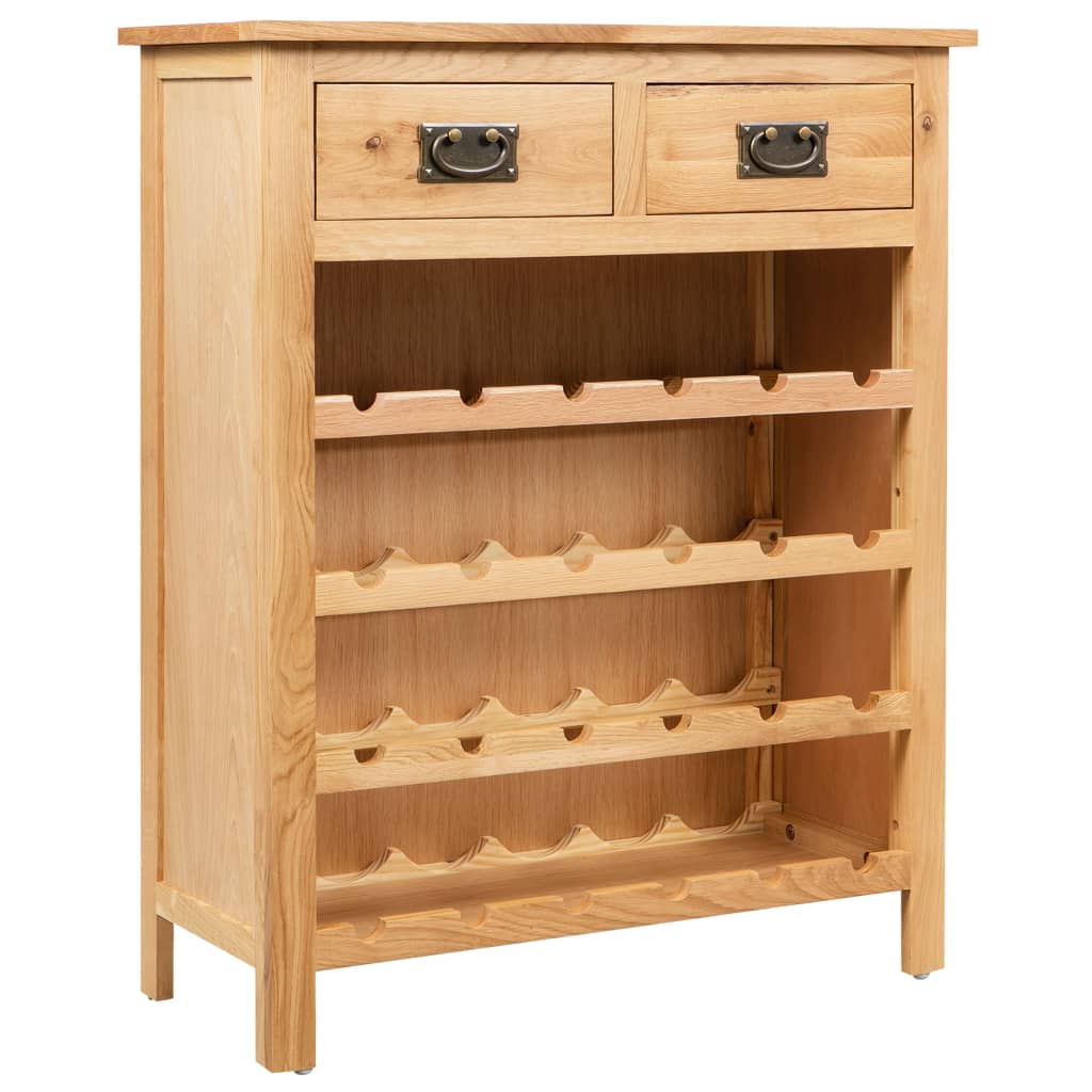 Casier à bouteilles 72 x 32 x 90 cm Bois de chêne massif - XIOS