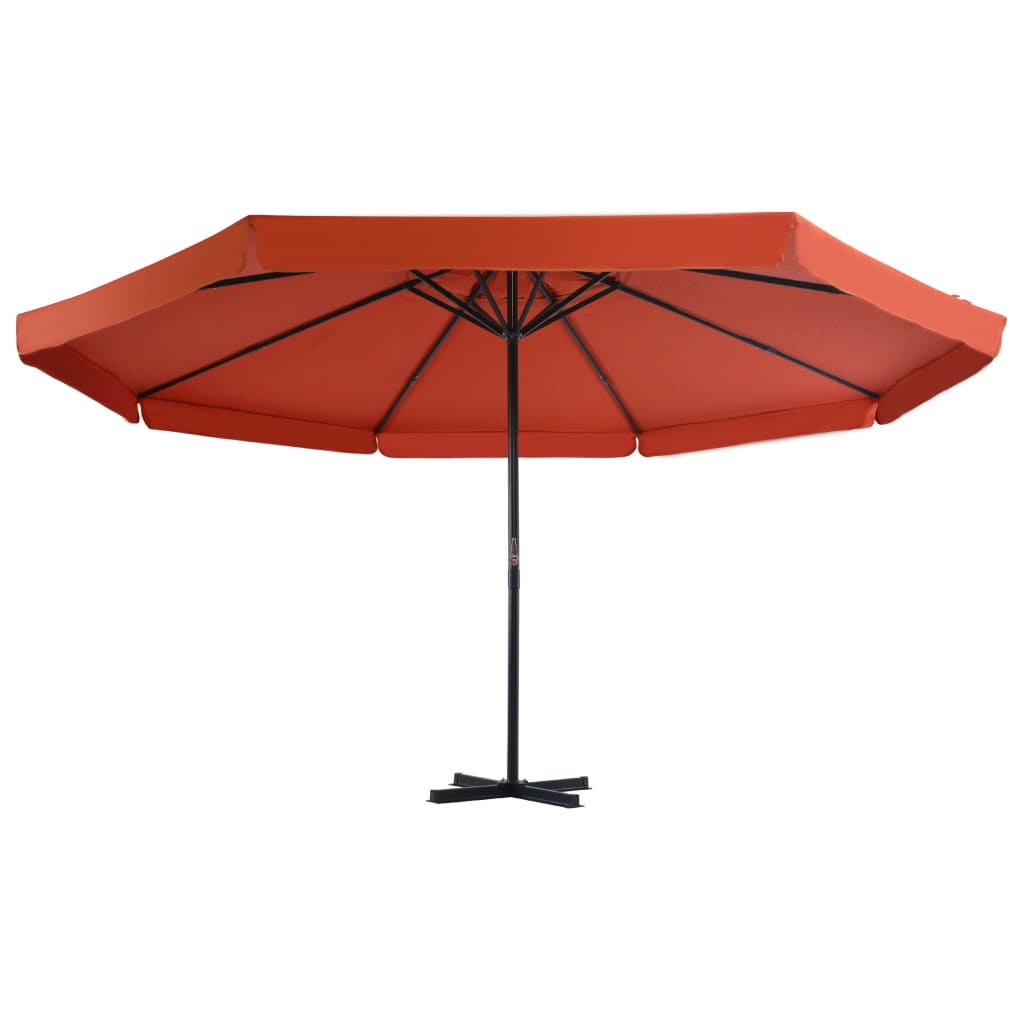 Parasol d'extérieur avec mât en aluminium 500 cm terre cuite Parasols & voiles d'ombrage vidaXL