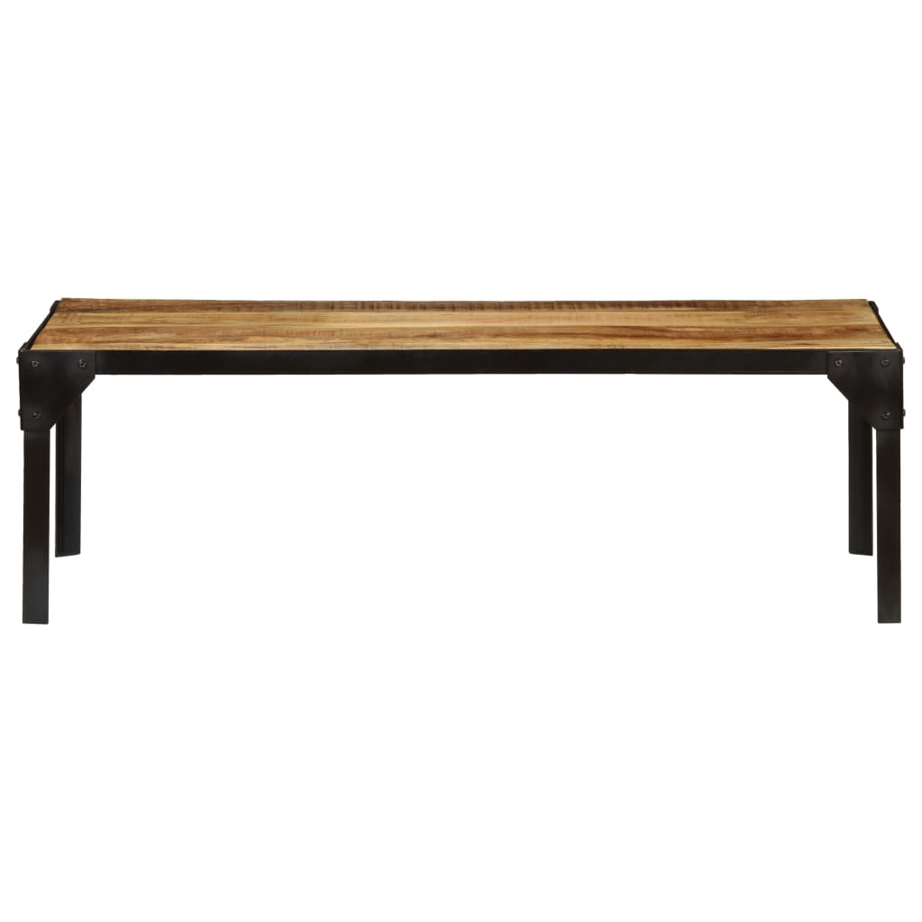 Table basse Bois massif de manguier brut et acier 110 cm - XIOS