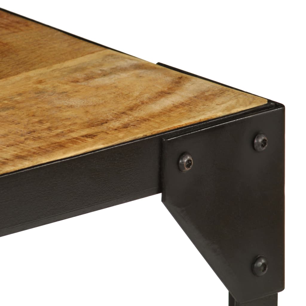 Table basse Bois massif de manguier brut et acier 110 cm - XIOS