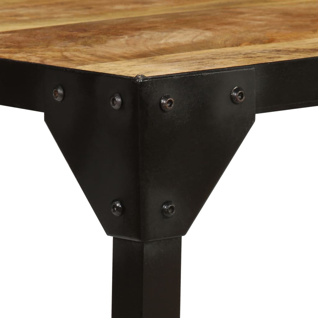 Table basse Bois massif de manguier brut et acier 110 cm - XIOS