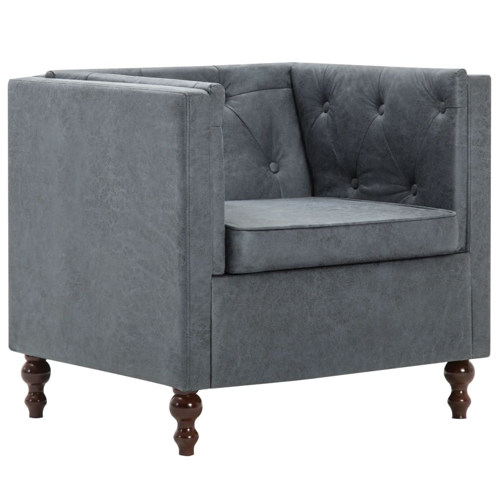 Fauteuil gris tissu - XIOS