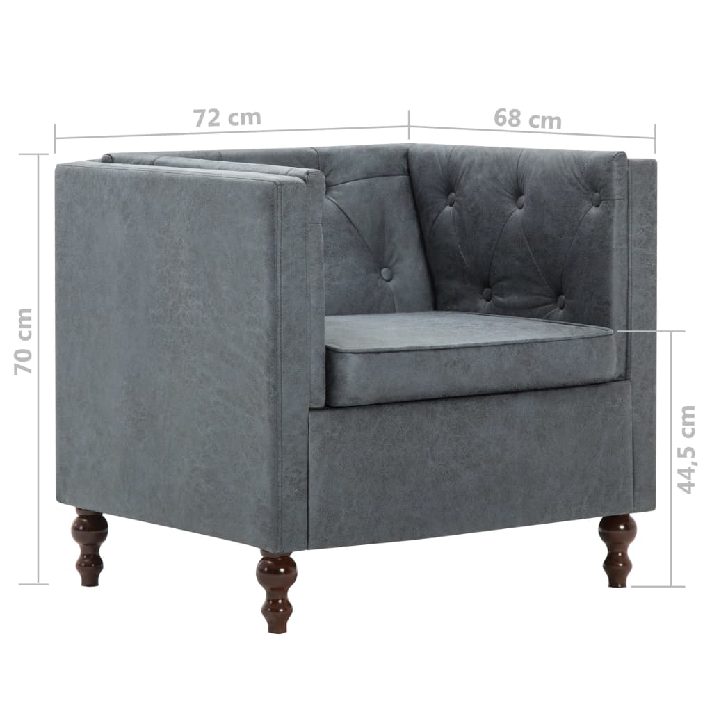 Fauteuil gris tissu - XIOS