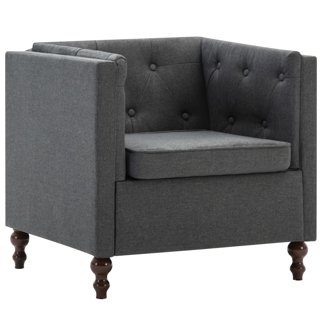 Fauteuil gris foncé tissu - XIOS