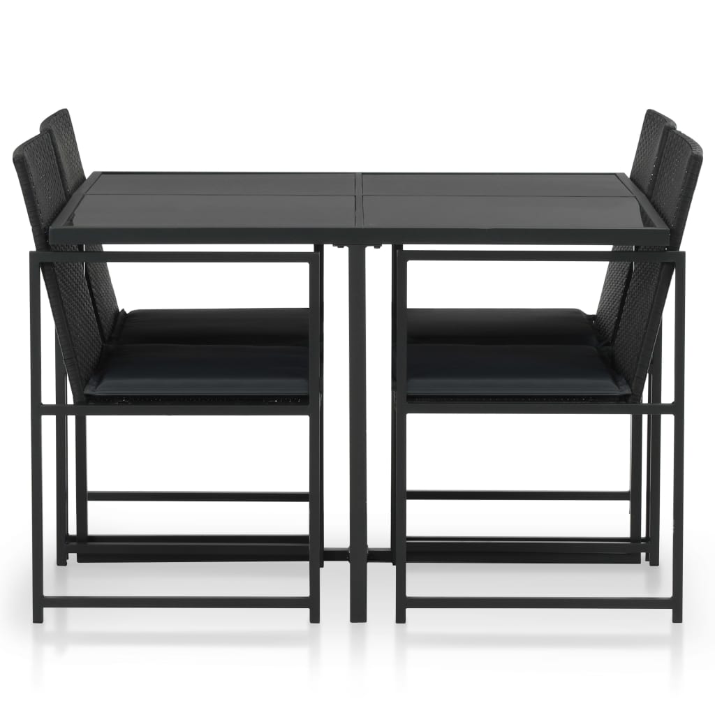 Ensemble à manger d'extérieur 5pcs avec coussins Résine tressée - XIOS