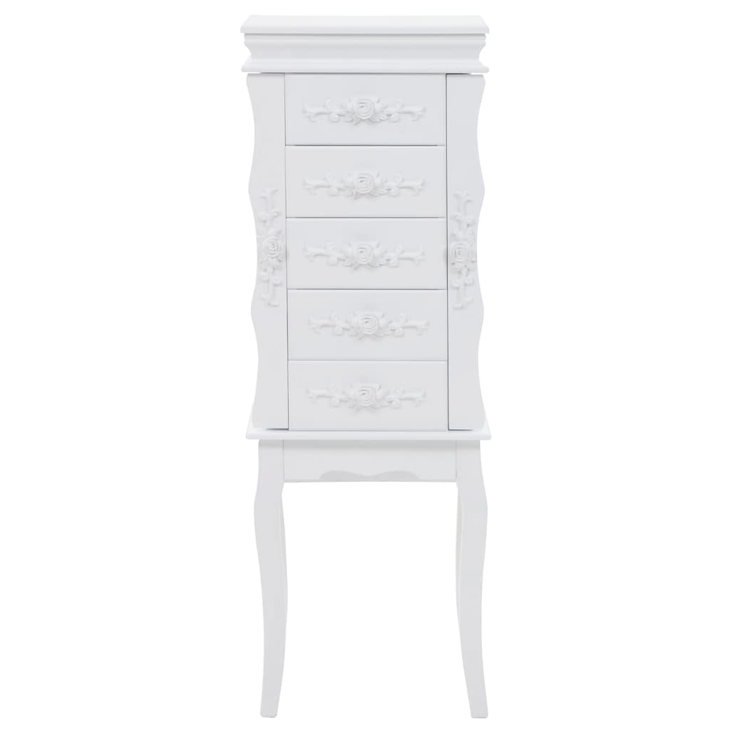 Armoire à bijoux sur pieds Blanc