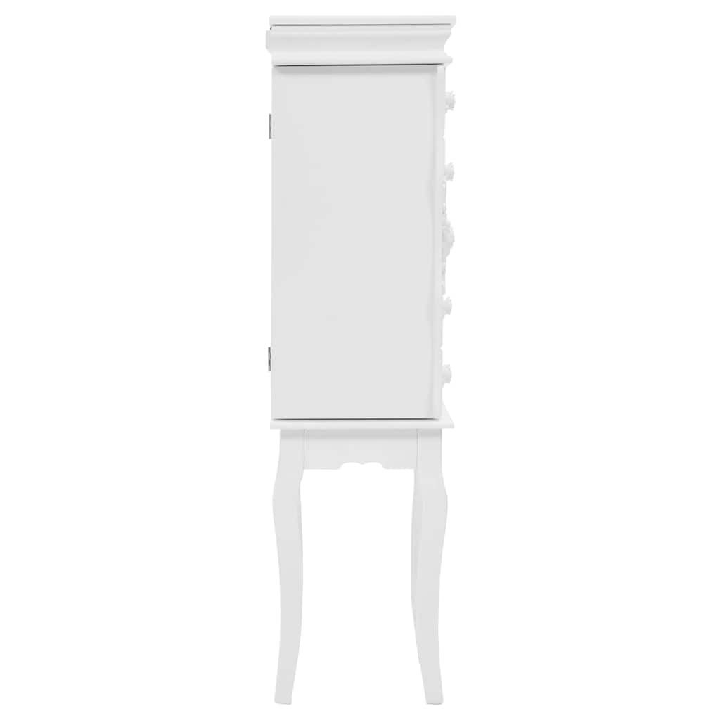 Armoire à bijoux sur pieds Blanc