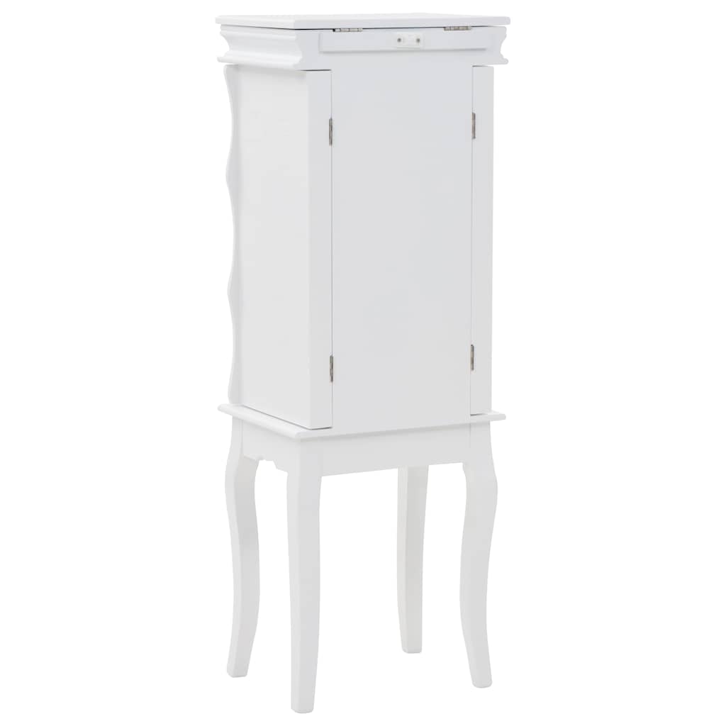 Armoire à bijoux sur pieds Blanc