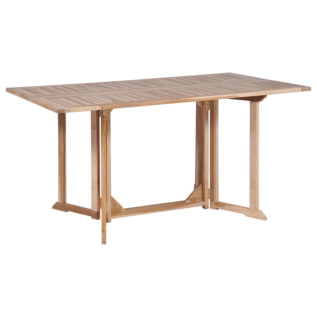 Ensemble à manger d'extérieur pliable 7 pcs Bois solide de teck - XIOS