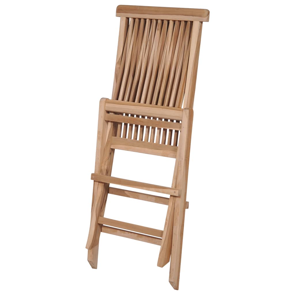 Ensemble à manger d'extérieur pliable 7 pcs Bois solide de teck - XIOS