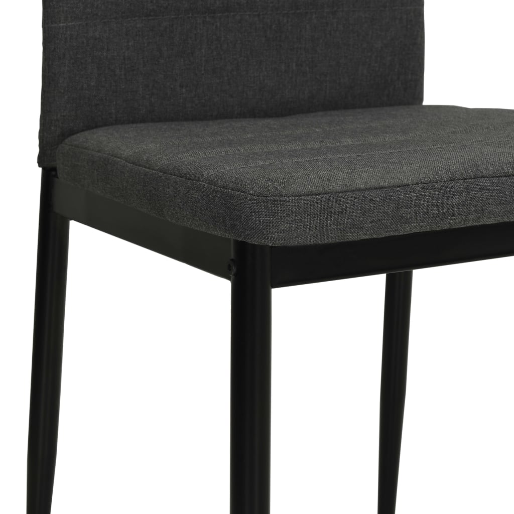Chaises à manger lot de 6 gris foncé tissu - XIOS