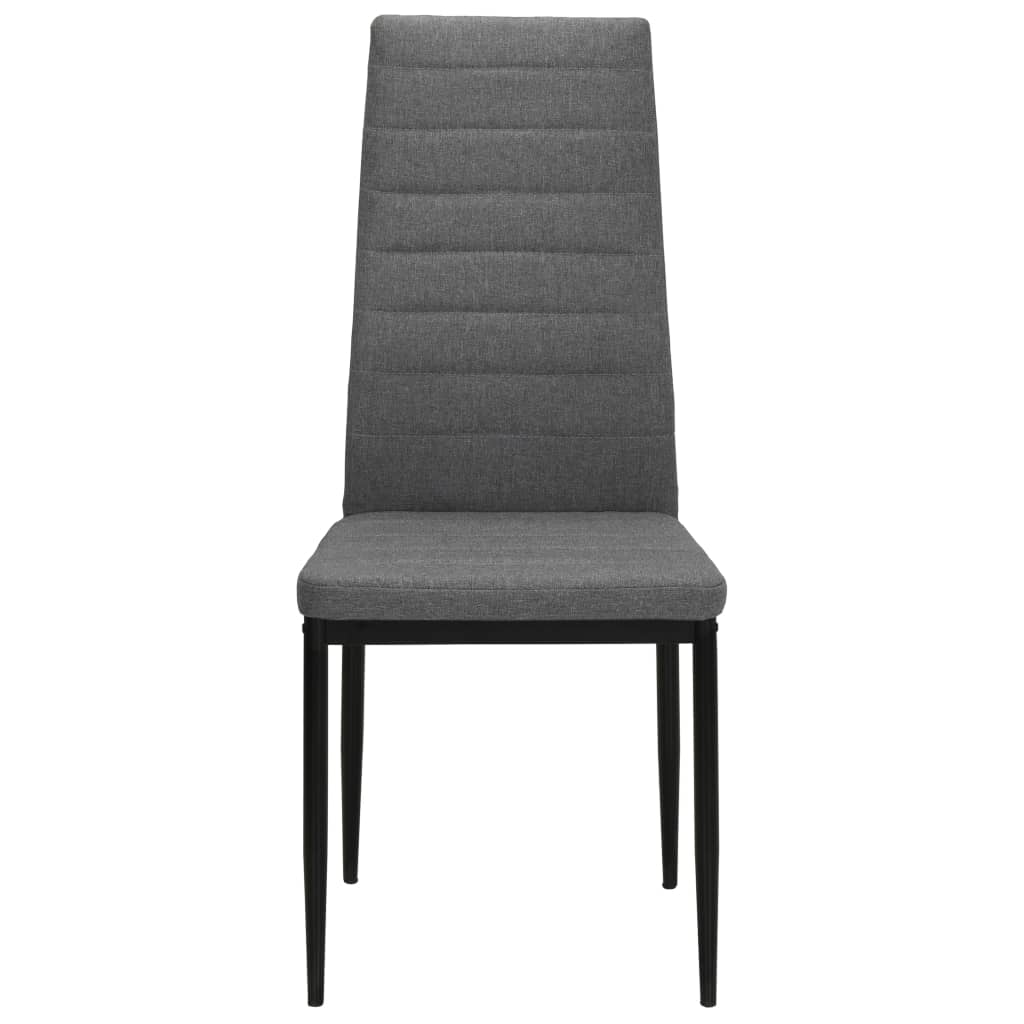 Chaises à manger lot de 6 gris clair tissu - XIOS