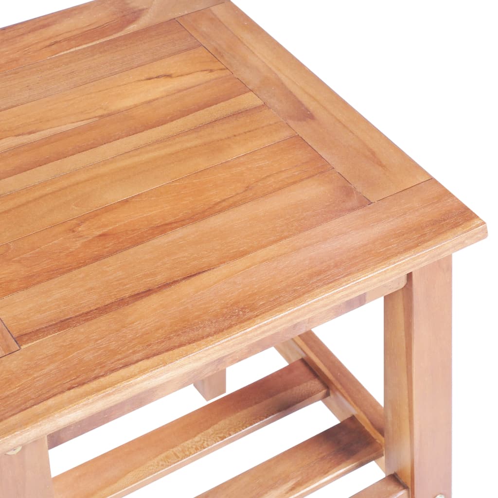 Table basse 40x40x50 cm Carrée Teck solide - XIOS