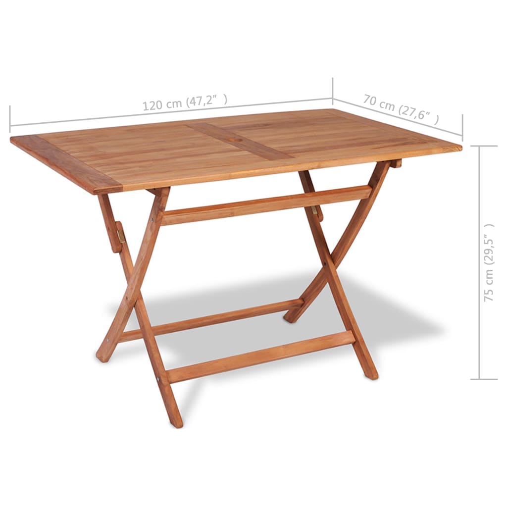 Ensemble à manger de jardin 5 pcs Bois de teck massif - XIOS