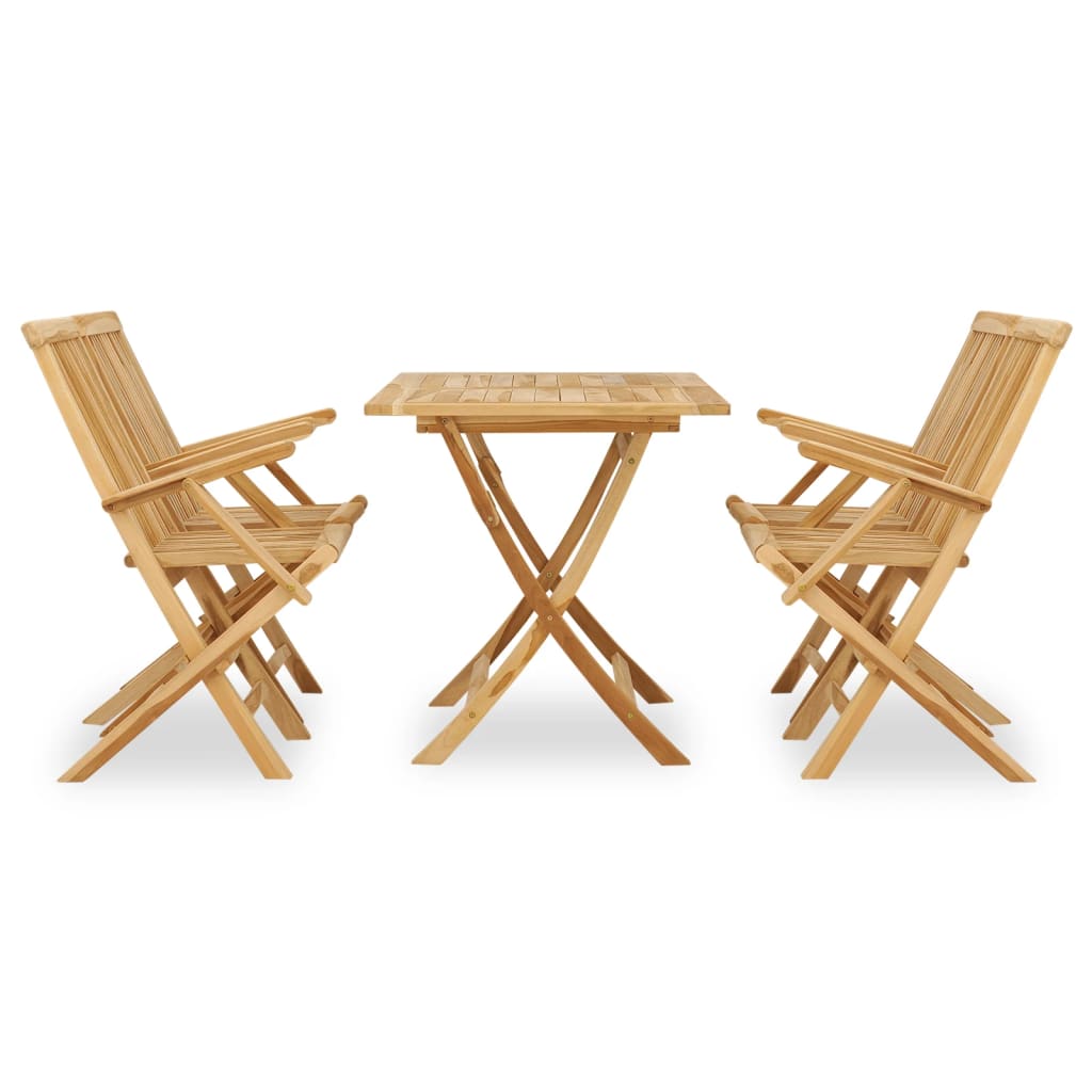 Ensemble à manger d'extérieur 5pcs Bois solide de teck - XIOS