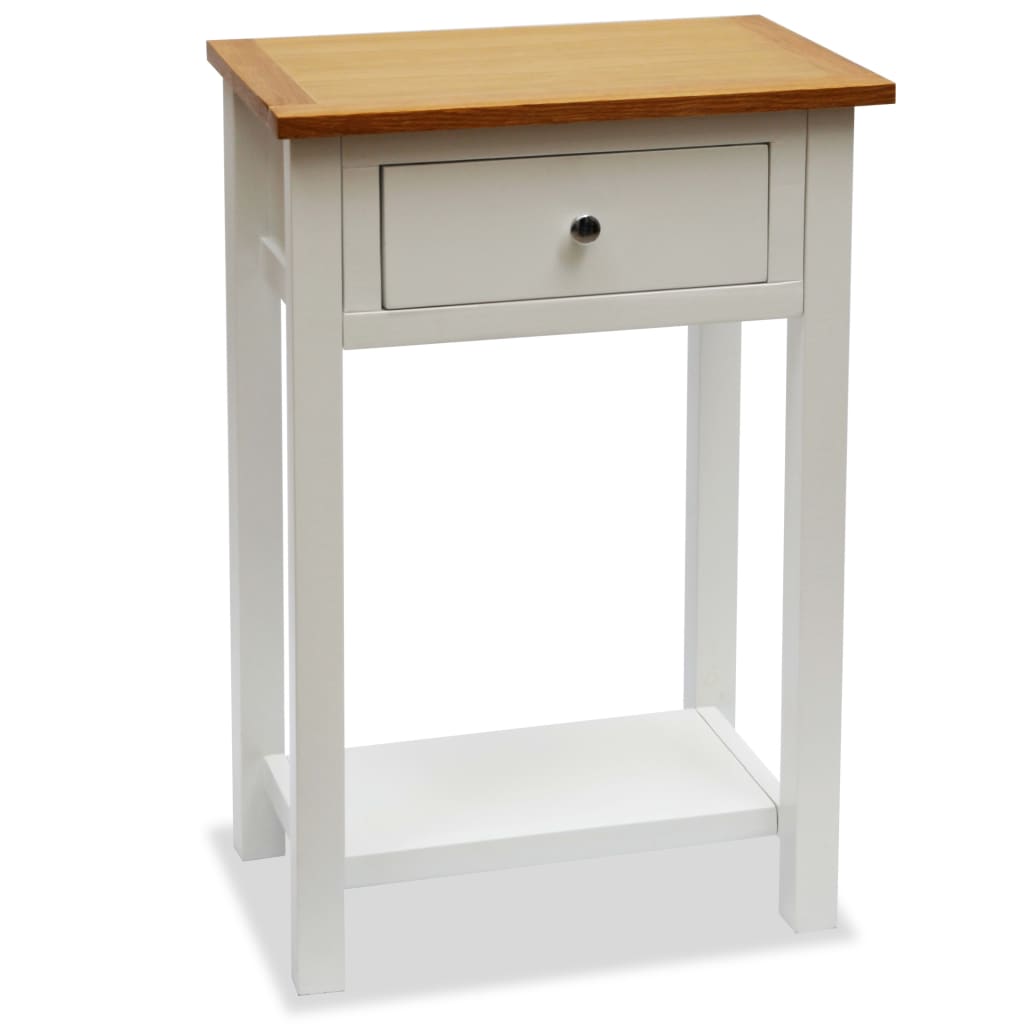 Table d'appoint 50 x 32 x 75 cm Bois de chêne massif - XIOS