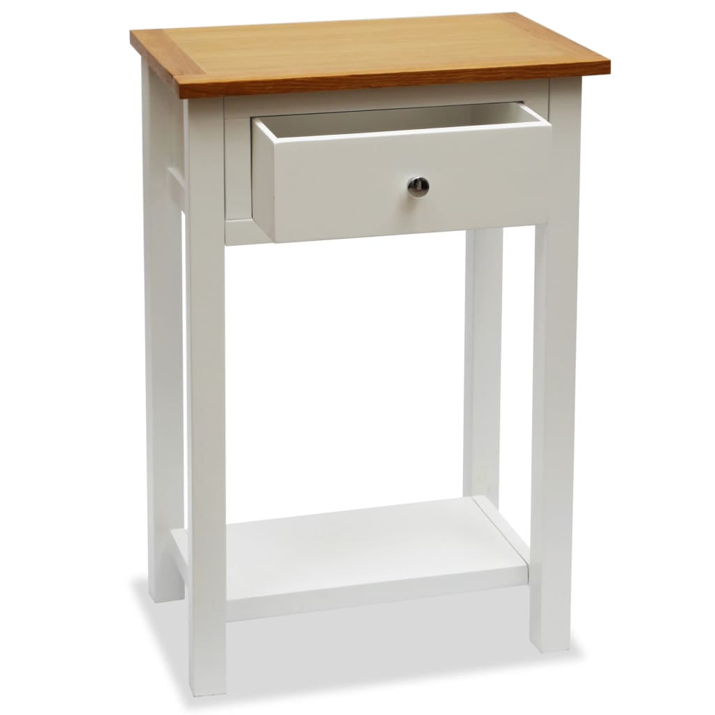 Table d'appoint 50 x 32 x 75 cm Bois de chêne massif - XIOS