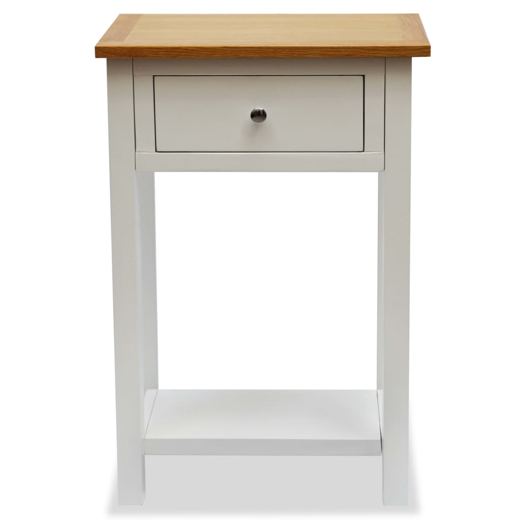 Table d'appoint 50 x 32 x 75 cm Bois de chêne massif - XIOS
