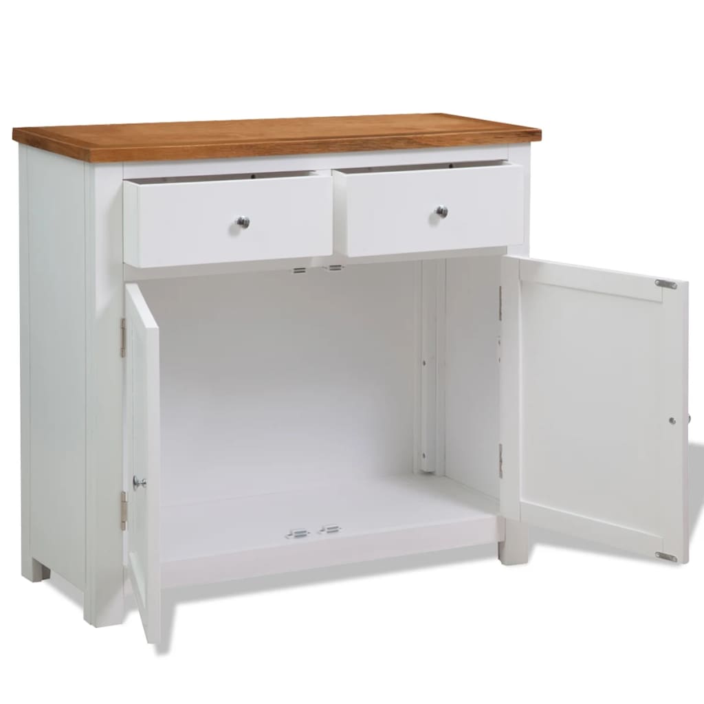 Buffet 90x33,5x83 cm Bois de chêne massif - XIOS
