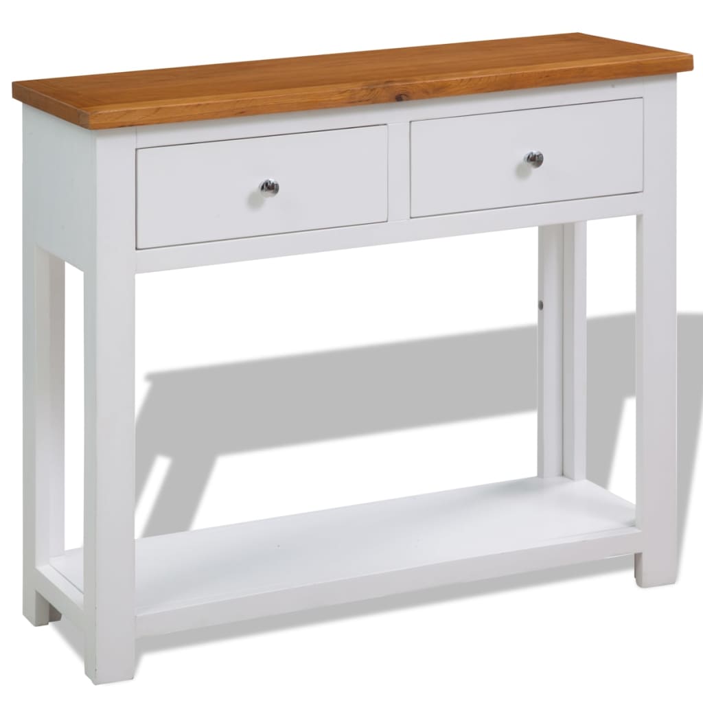 Table console 83 x 30 x 73 cm Bois de chêne massif - XIOS