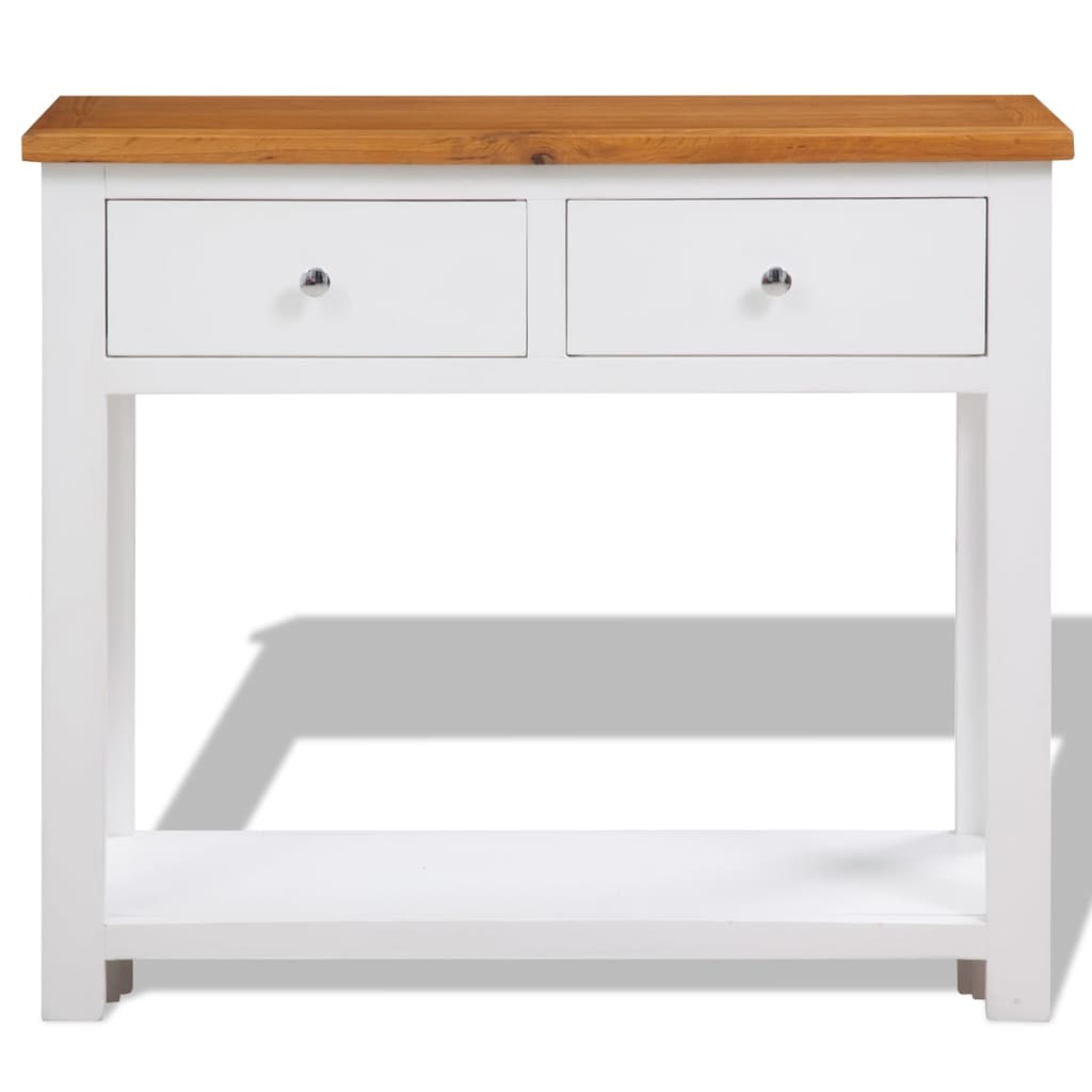 Table console 83 x 30 x 73 cm Bois de chêne massif - XIOS