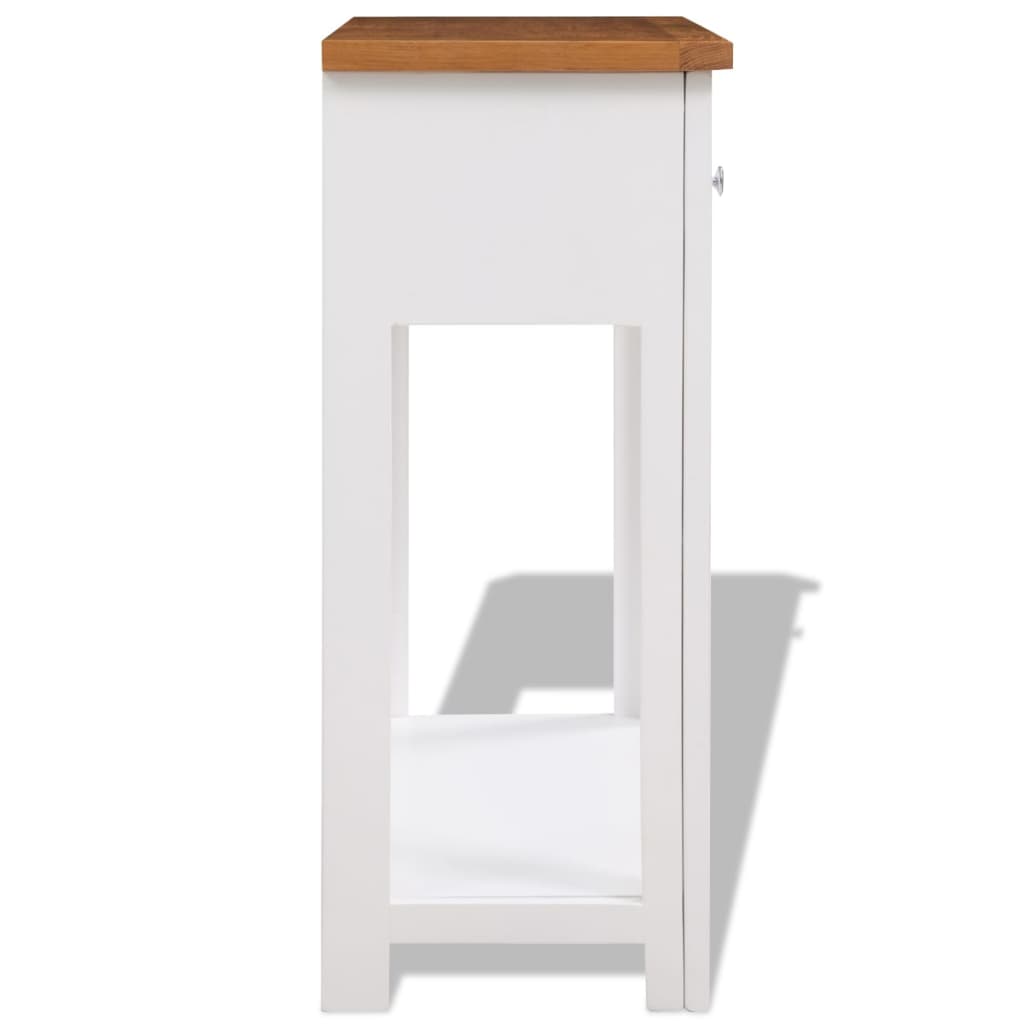 Table console 83 x 30 x 73 cm Bois de chêne massif - XIOS