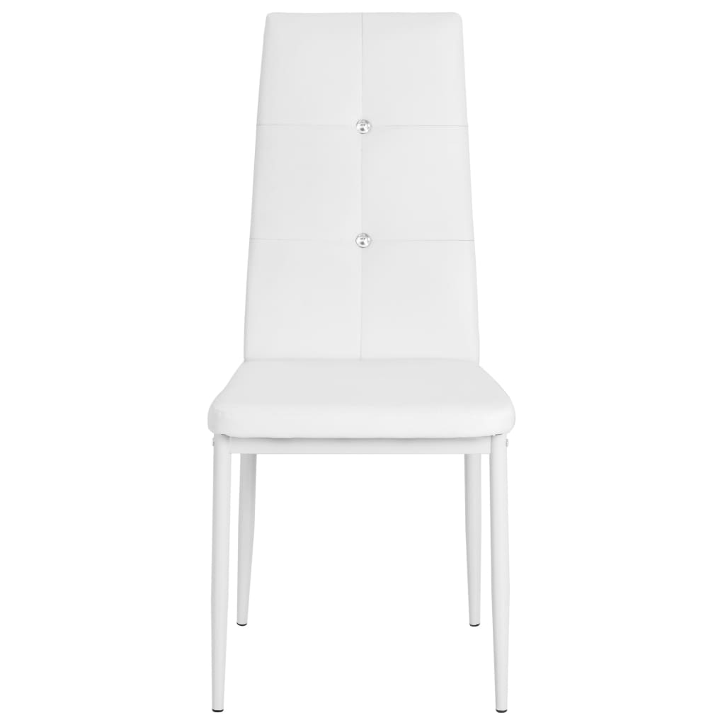 Chaises à manger lot de 6 blanc similicuir - XIOS