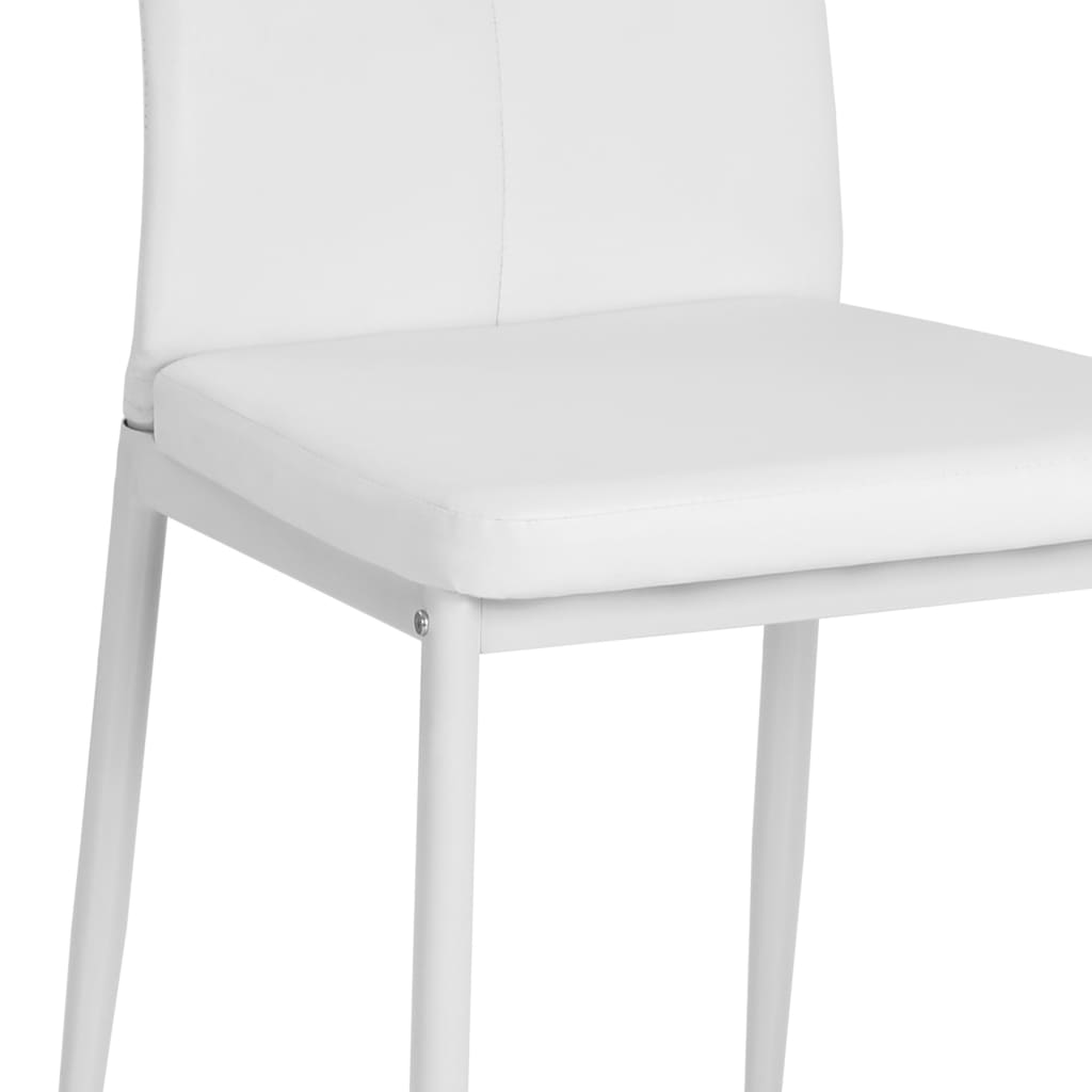 Chaises à manger lot de 6 blanc similicuir - XIOS
