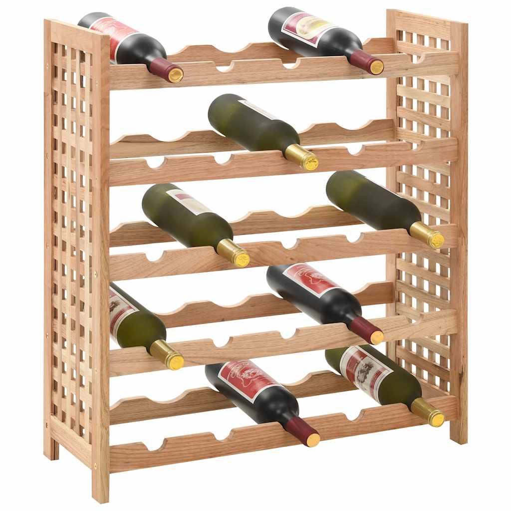 Casier à bouteilles pour 25 bouteilles Bois de noyer 63x25x73cm - XIOS