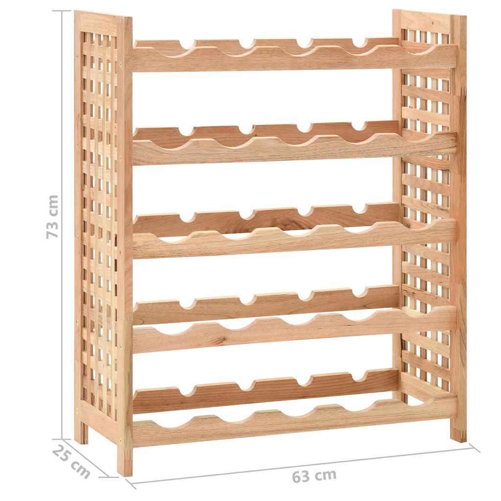 Casier à bouteilles pour 25 bouteilles Bois de noyer 63x25x73cm - XIOS