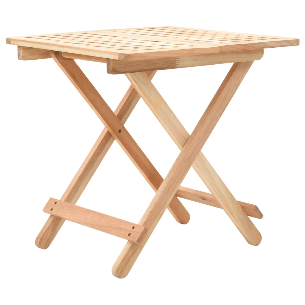 Table d'appoint pliante 50 x 50 x 49 cm Bois de noyer massif - XIOS