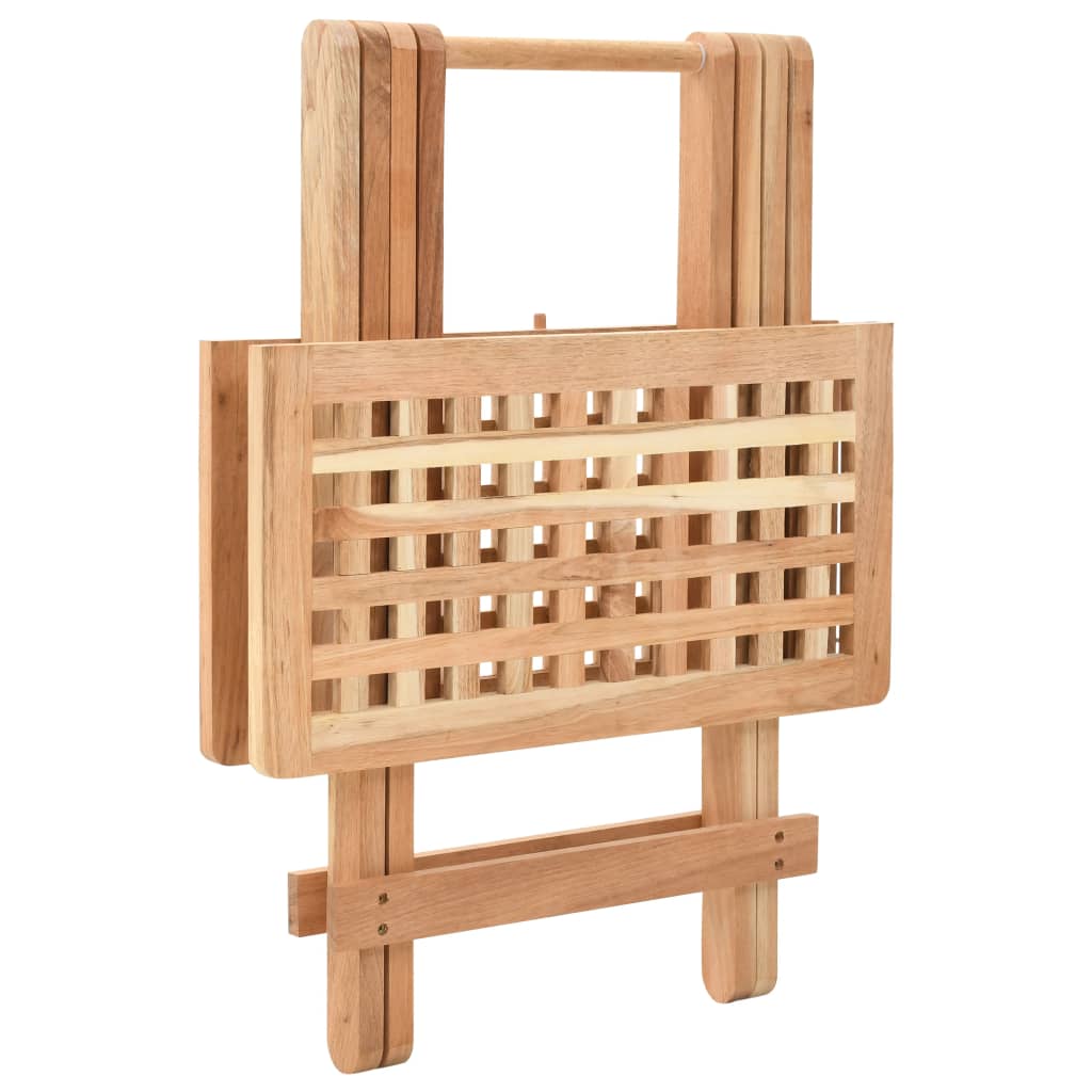 Table d'appoint pliante 50 x 50 x 49 cm Bois de noyer massif - XIOS