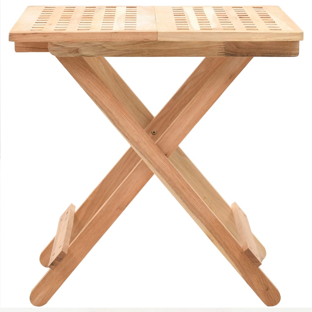 Table d'appoint pliante 50 x 50 x 49 cm Bois de noyer massif - XIOS
