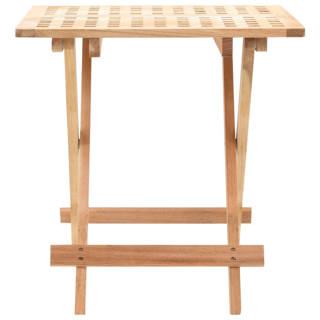 Table d'appoint pliante 50 x 50 x 49 cm Bois de noyer massif - XIOS