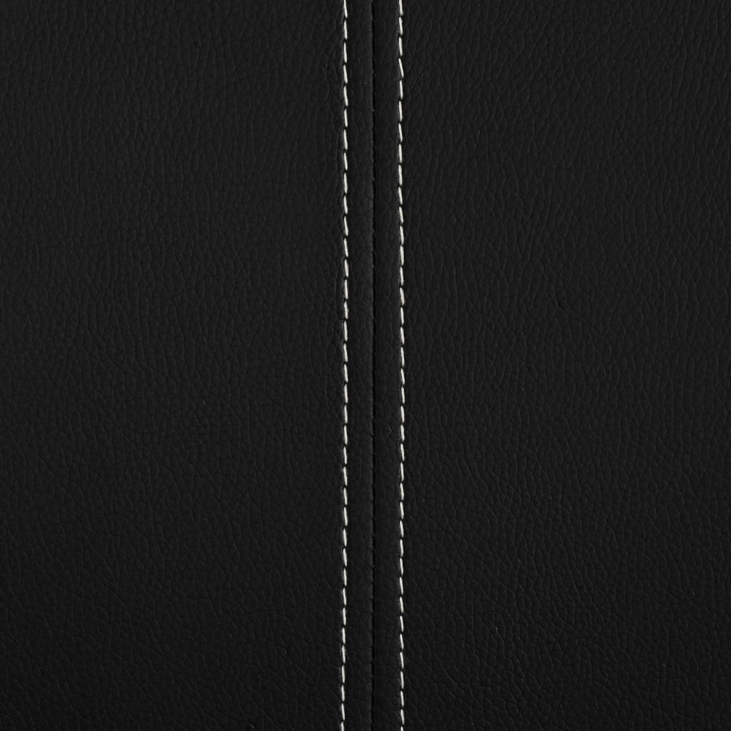 Chaises à manger cantilever lot de 6 noir similicuir - XIOS