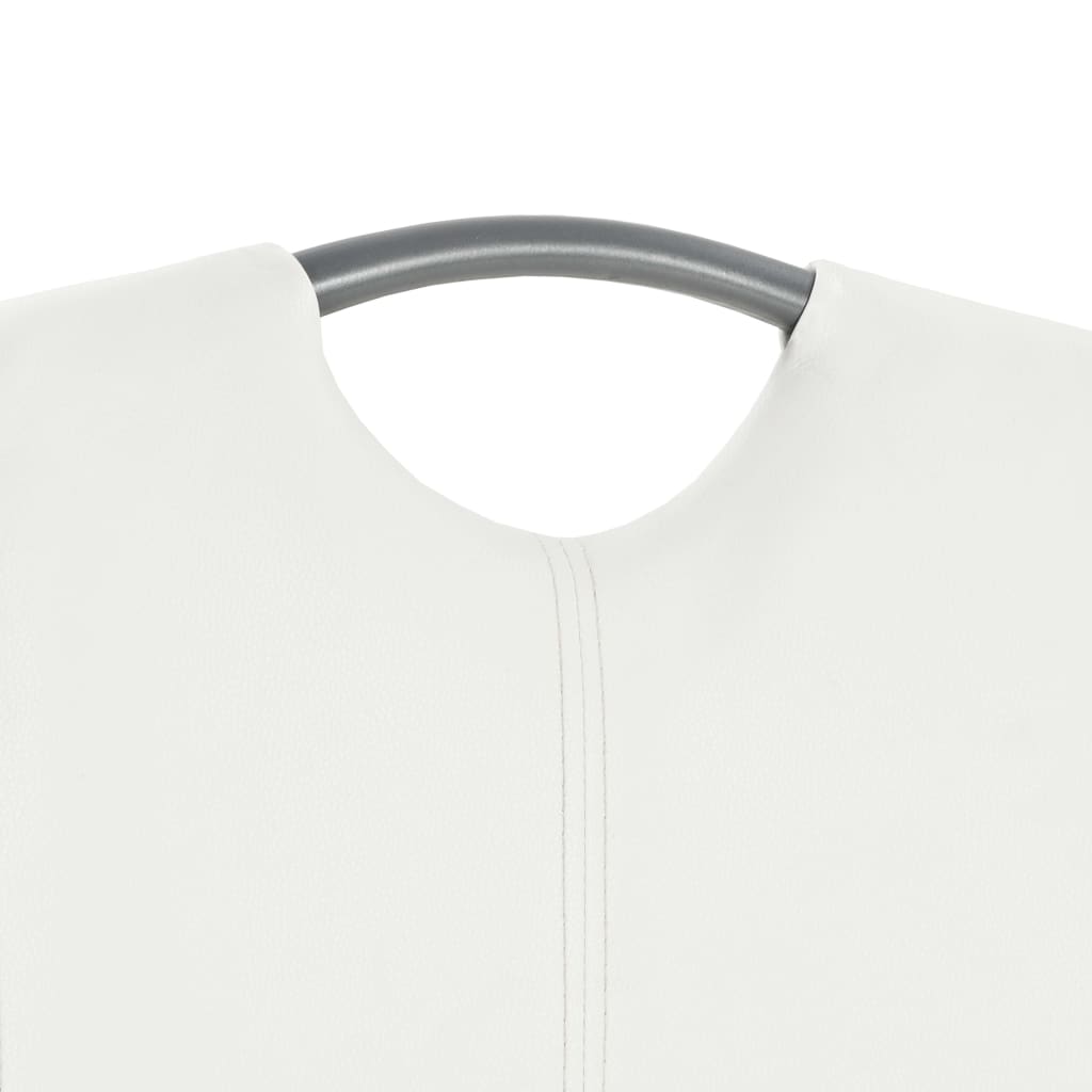 Chaises à manger cantilever lot de 6 blanc similicuir - XIOS