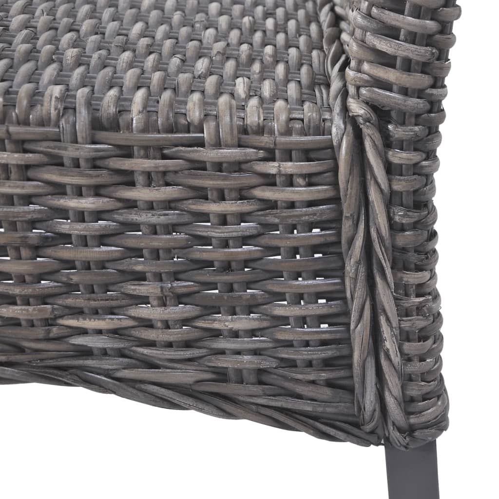 Chaises à manger lot de 6 marron rotin Kubu et bois de manguier - XIOS