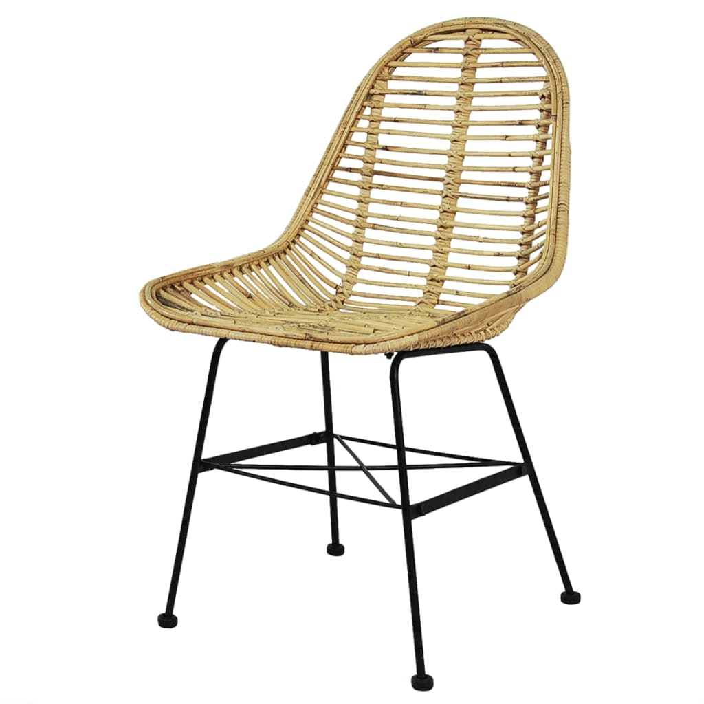 Chaises à manger lot de 6 rotin naturel