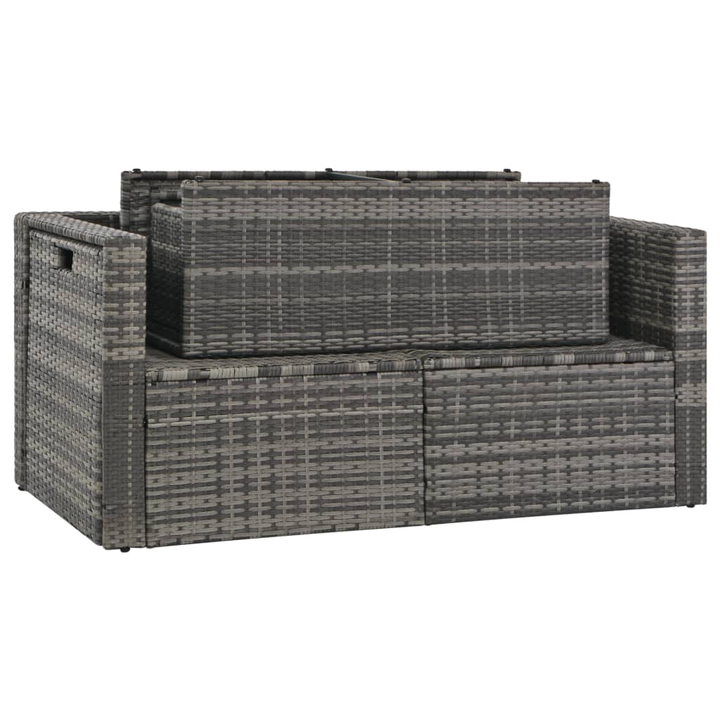 Salon de jardin avec coussins 6 pcs Résine tressée Gris - XIOS