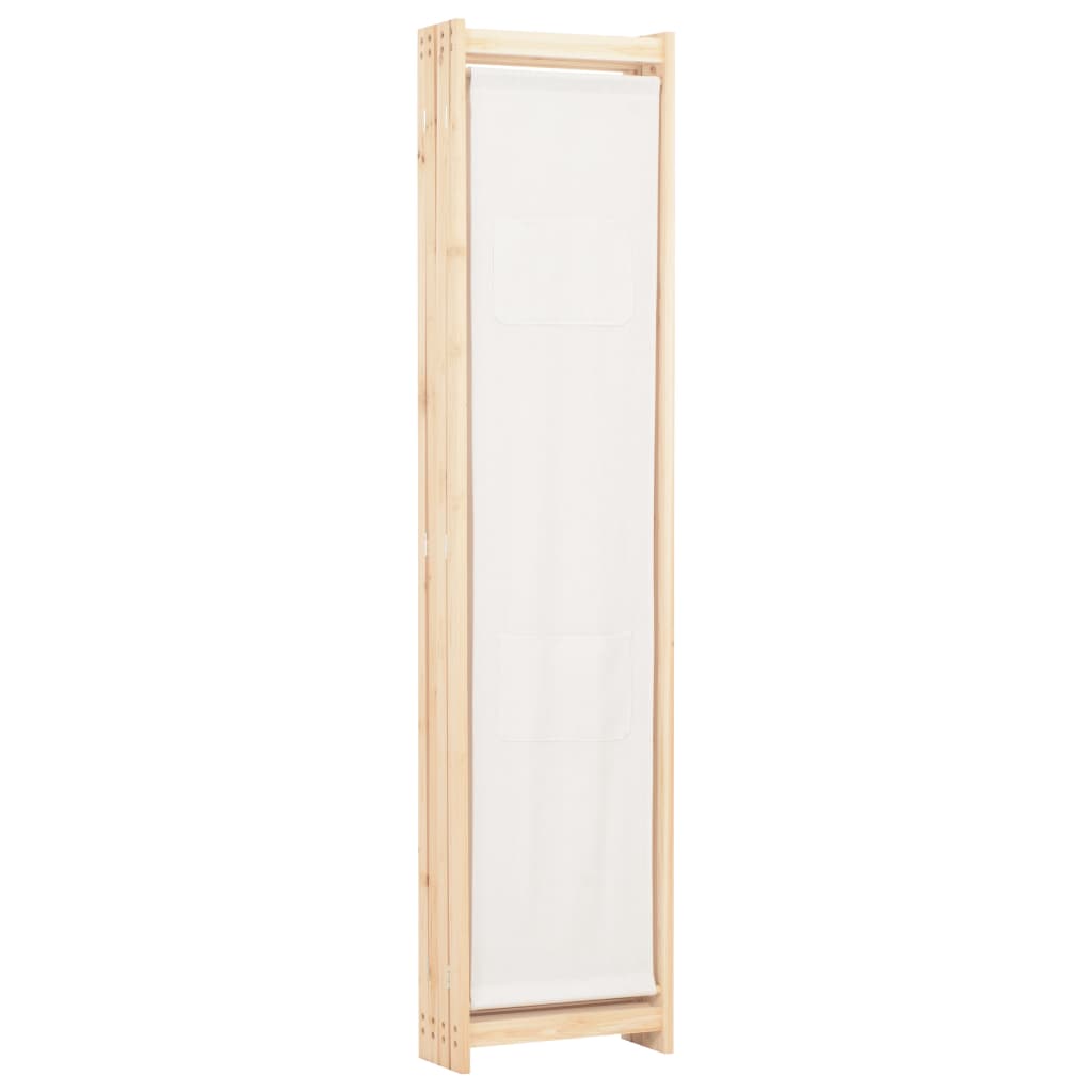Cloison de séparation 4 panneaux Crème 160x170x4 cm Tissu - XIOS
