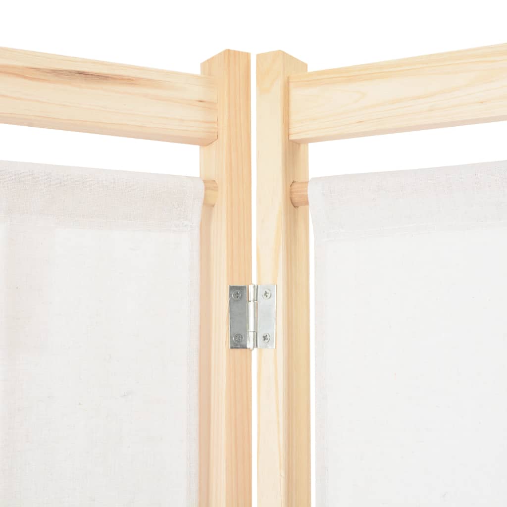 Cloison de séparation 4 panneaux Crème 160x170x4 cm Tissu - XIOS