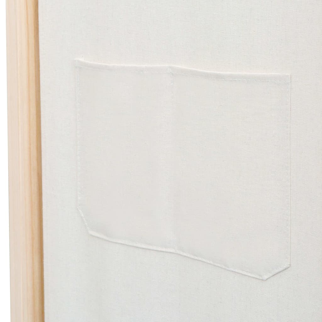 Cloison de séparation 4 panneaux Crème 160x170x4 cm Tissu - XIOS