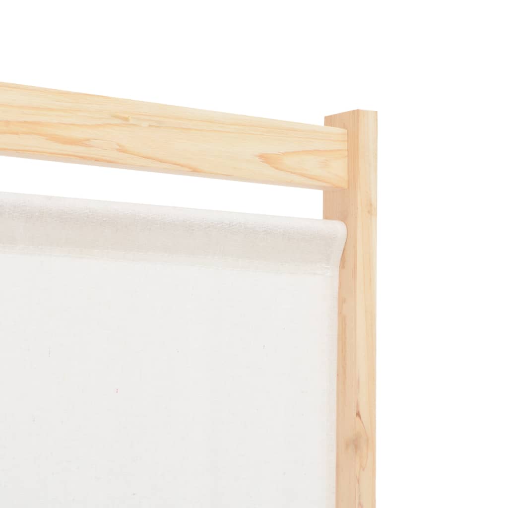 Cloison de séparation 6 panneaux Crème 240 x 170 x 4 cm Tissu - XIOS