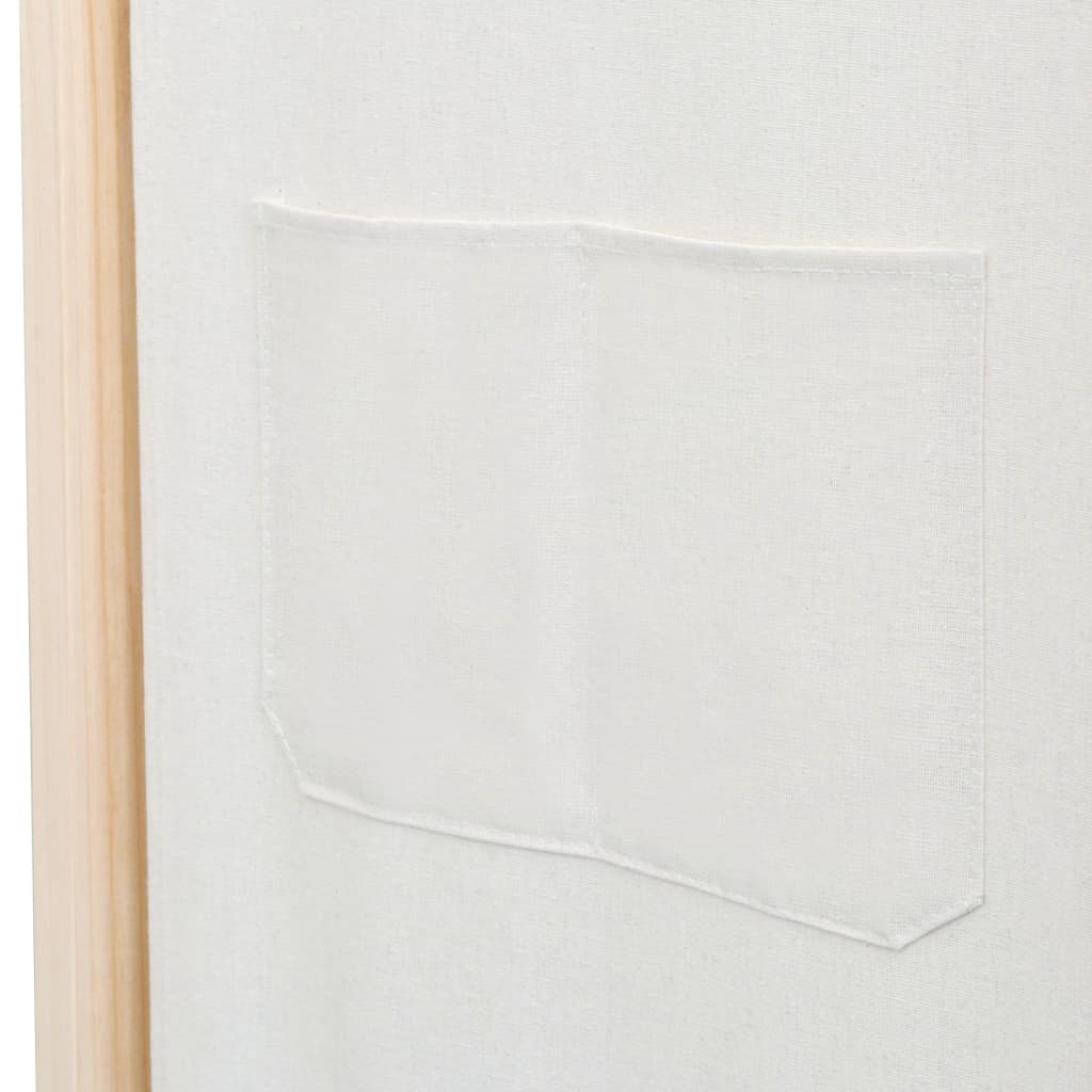 Cloison de séparation 6 panneaux Crème 240 x 170 x 4 cm Tissu - XIOS