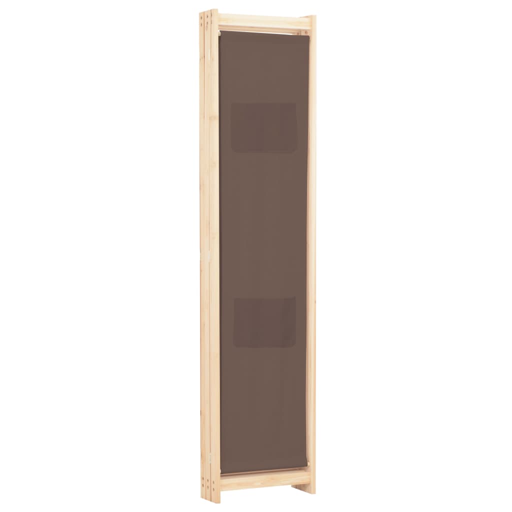 Cloison de séparation 3 panneaux Marron 120x170x4 cm Tissu - XIOS